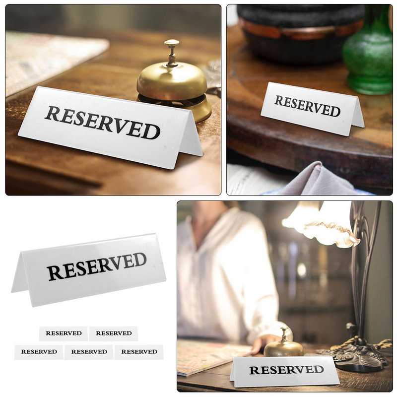 6pcs Reserved Signs Reserved Seating Signs Wedding Party Restaurant Reserved Signs