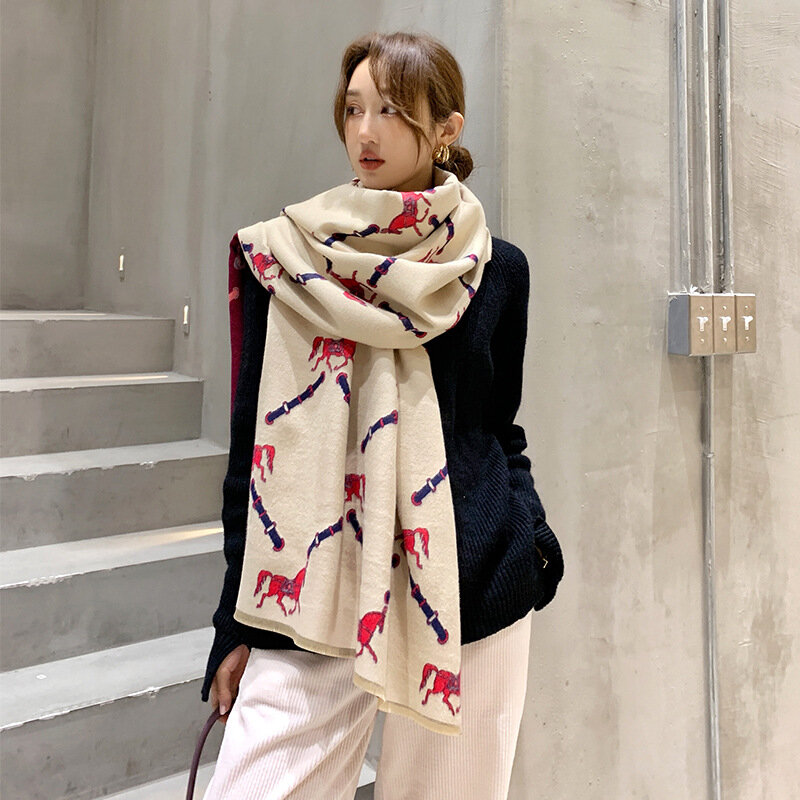 2022 inverno cachecol moda feminina quente cashmere xale dupla face dupla finalidade senhora grossa foulard feminino bandana cobertor