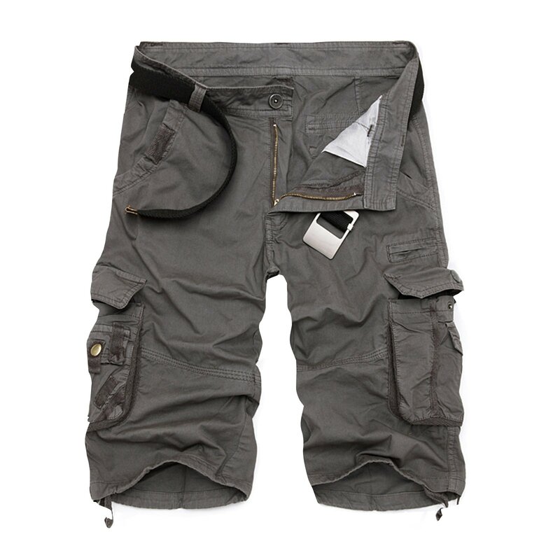 Multi-Pockets Heren Cargo Shorts Tactische Comfy Losse Shorts Werkbroek Heren Kleding Streetwear Wandelbaan Shorts