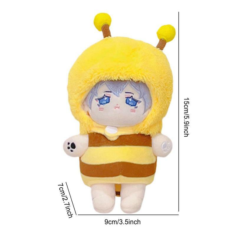 Peluches de abeja de miel, ropa de muñeca de algodón, Cara de flor linda, abeja de Hornet encantadora, muñecas suaves de peluche, abeja, miel, regalo de cumpleaños