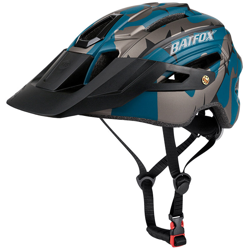 BATFOX casco da ciclismo per uomo casco da mountain bike casco mtb casco da bicicletta capacete ciclismo integralmente modellato con luce