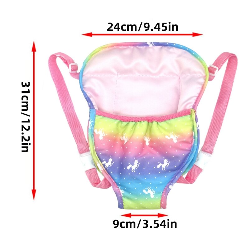 Dolls Out Going Carry Bag Backpack Strap 43cm 45cm Newborn Doll Clothes Accessories,Children's Bag,Christmas Birthday Gift