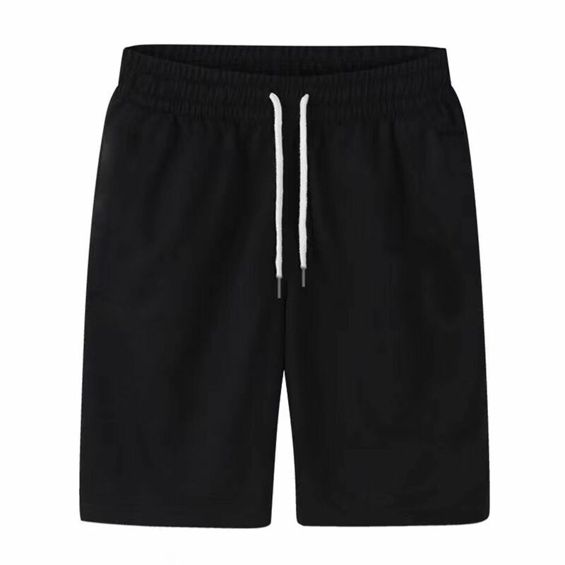 Mens Sports Pocket Solid Drawstring Board Trunk Beach Short Pants Shorts Summer Thin Trousers Zippered Pocket Loose Sweatpants