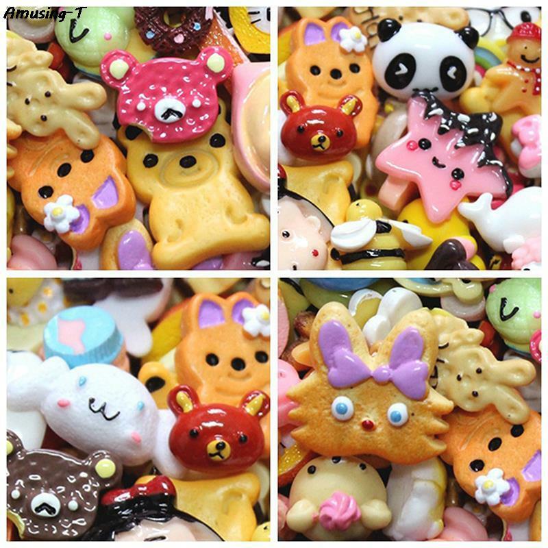 10 Stuks Schattige Mini Snoep Donut Brood Pop Voedsel Schaal Poppenhuis Miniatuur Kawaii Accessoires Home Craft Decor Cake Kids Keuken Speelgoed