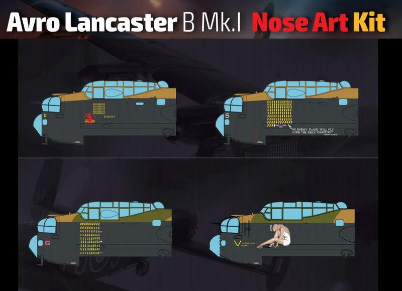 HK Model 01E033 1/32 Scale Avro Lancaster B MK.I Nose Art Kit (Plastic model)