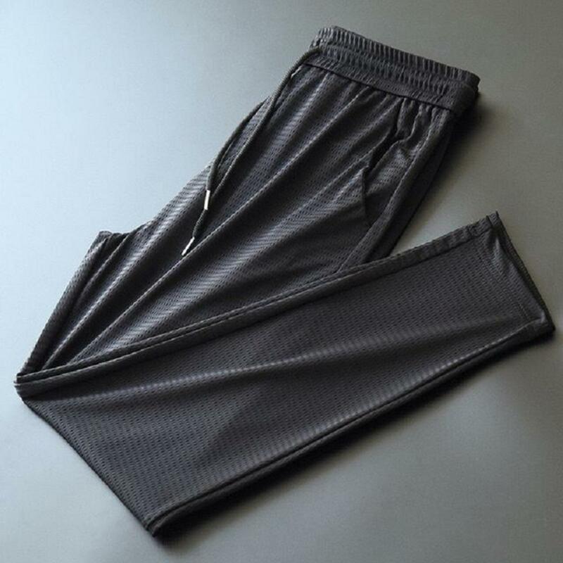 Wąskie spodnie ze sznurkiem Cienkie, fajne, luźne spodnie z kieszenią Czarne dziewiąte spodnie na lato