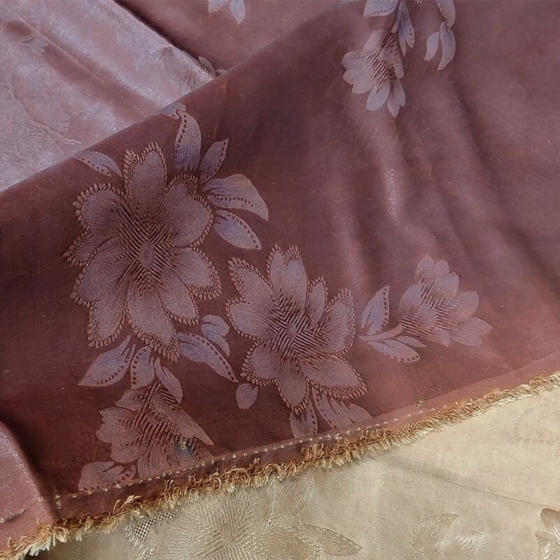 Jupe Cheongsam en tissu uni, rose fleuri, mûrier, chemise, document, neuf, 30 m, 100%