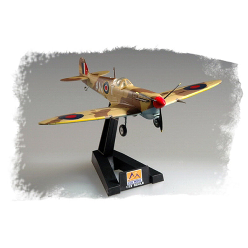 Easymodel 37216 1/72 Spitfire myśliwiec RAF 417 eskadra 1942 zmontowany gotowy wojskowy statyczny plastikowy kolekcja modeli lub prezent