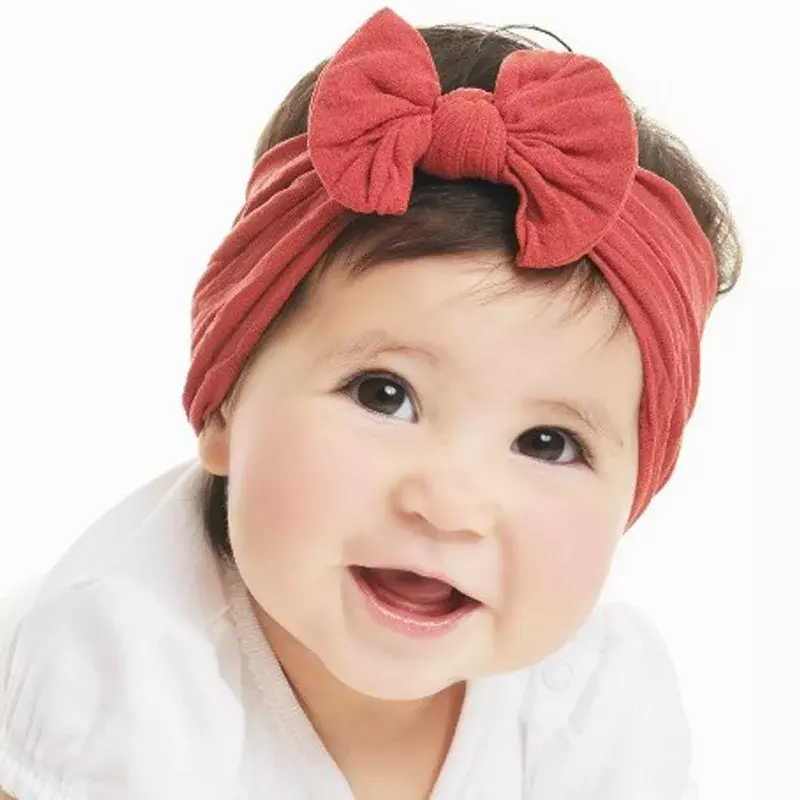 Bando bayi 48 warna untuk anak perempuan sorban anak-anak rajut elastis pita bayi nilon lembut aksesori rambut baru lahir untuk anak-anak