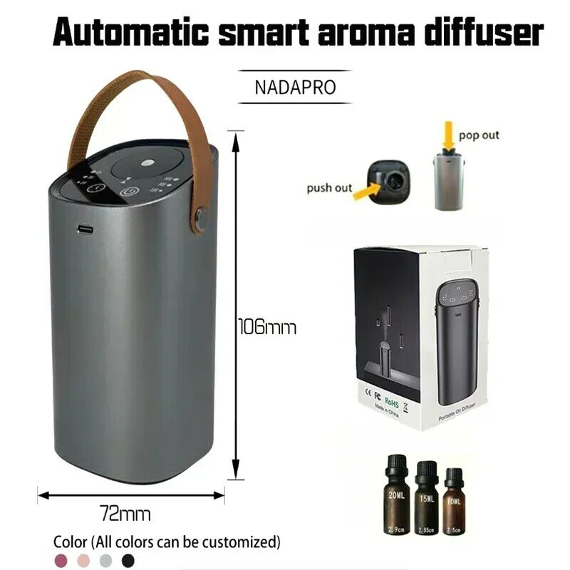 Mini Geur Etherische Olie Diffuser Parfum Machine Metaal Elektrische Aromatizador De Ambiente Eletrico Voor Auto Thuis Luchtverfrisser