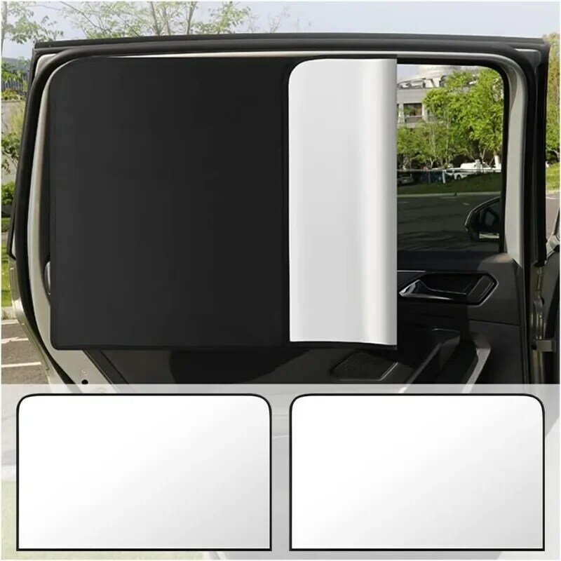 Parasol magnético para coche, cortina de ventana trasera lateral con protección UV, cubierta de malla negra, accesorios para coche, novedad de verano