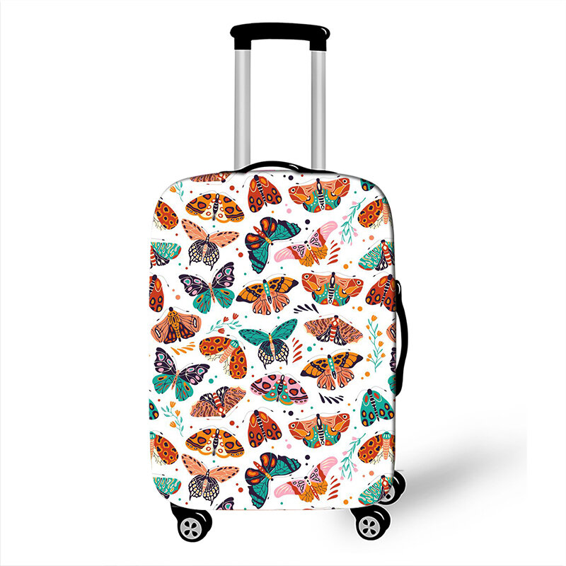 Housse de bagage épaisse imprimée d'animaux, accessoires de voyage, housse de valise élastique, housse de protection pour chariot de voyage