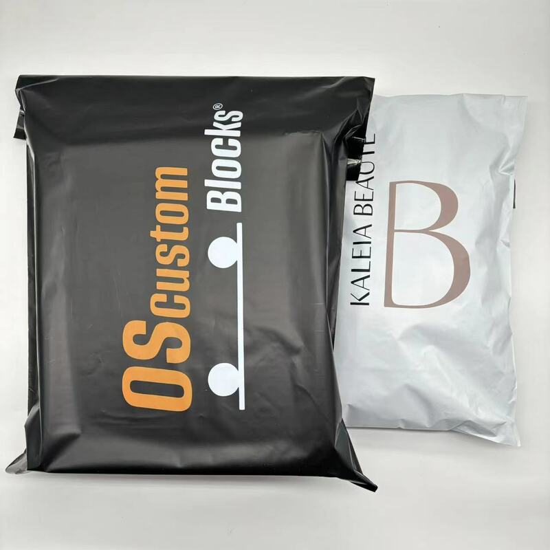 Benutzer definierte Logo mattschwarze Kleidung Versand Mailer Paket Umschlag 6x9 6x10 10x13 12x16 14,5x19 12x15 Poly Versand versandt asche