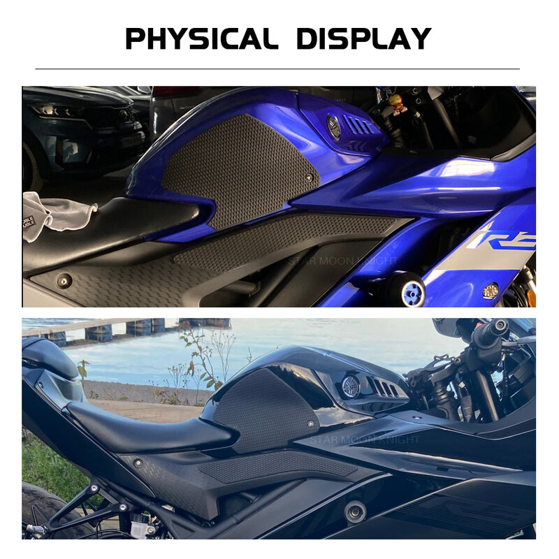 For Yamaha YZF R3 R25 YZF-R3 YZF-R25 2019 - 2022 2023 Side Fuel Tank pad Tank Pads Protector Stickers Knee Grip Traction Pad