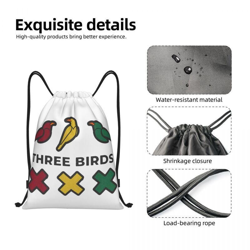 Custom Ajaxs Bobs Marleys Little Birds Drawstring Backpack Bags Men Women Lightweight Gym Sports Sackpack Sacks for Traveling