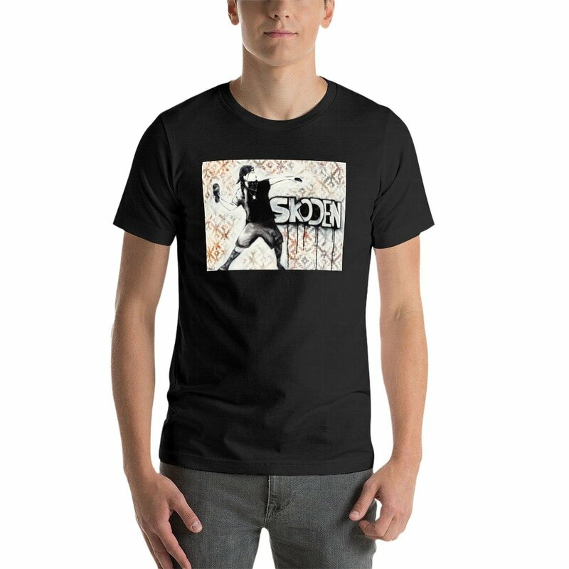¡Skoden! Camiseta de manga corta con estampado de animal para hombre, camisa de entrenamiento, camisa de dibujo de animal sublime
