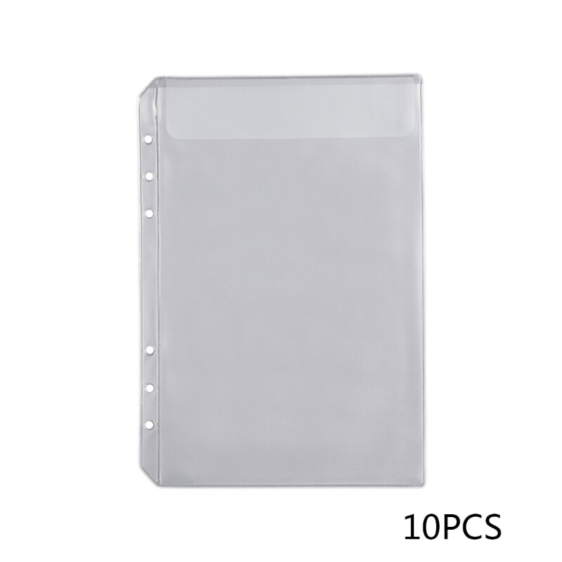 10Pcs PVC Notebook Bindemittel Notebook Bindemittel Lose Blatt Taschen Nachfüllbare Papier Dropship