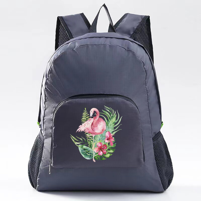 Dobrável mochilas homens escalada sacos de viagem série flamingo mulher alta capacidade ultraleve ao ar livre portátil caminhadas dobrável saco