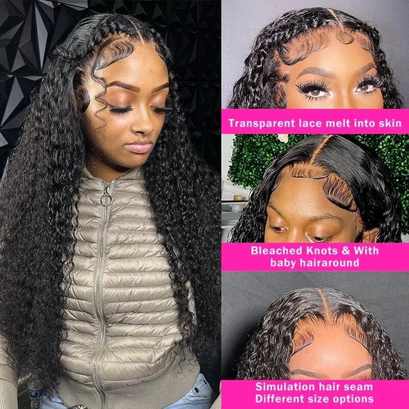 Deep Wave 13x6 Lace Front Wig Human Hair 13x4 Curly Wave Hd Transparent Lace Frontal Wigs 30 32Inch Brazilian Lace Closure Wig