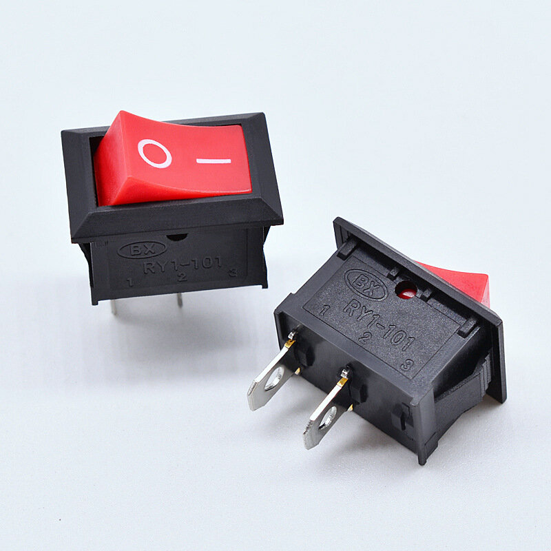 KCD1 KCD1-101 2 Pin 2 Position ON/OFF Rocker Switch Power Switch AC 6A/250V 10A/125V 15*21mm