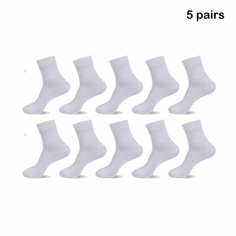 Calcetines de algodón y poliéster para hombre, medias de tubo medio para negocios, 10 piezas