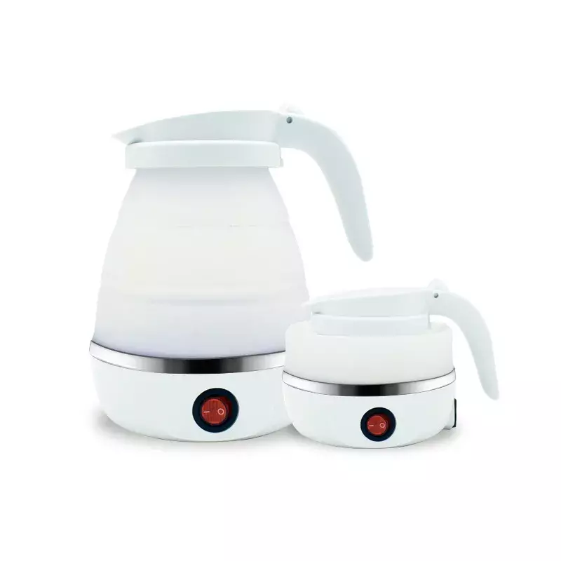 Mini czajnik elektryczny składany czajnik silikonowy przenośny czajniczek podgrzewacz wody podróż na zewnątrz domowy dzbanek na herbatę czajnik wodny 0.6L 600W