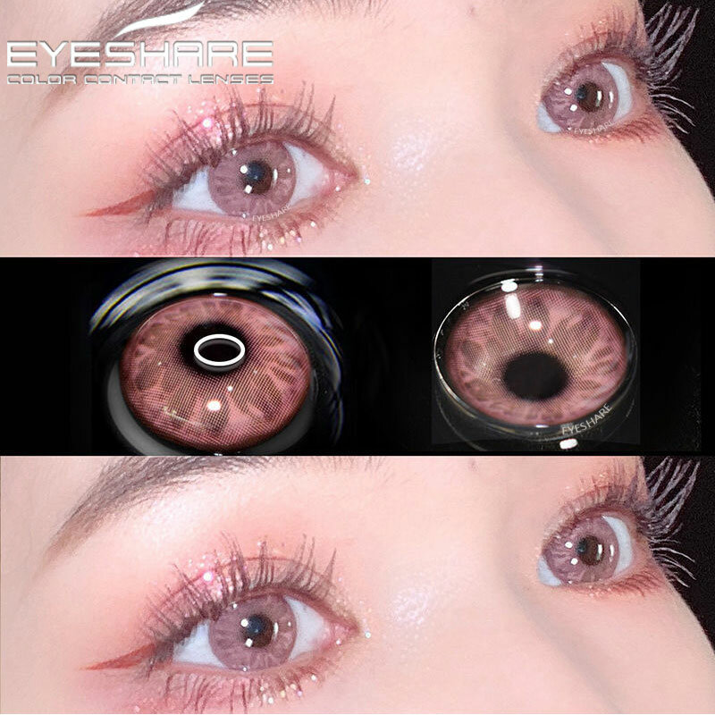 Eyehsare Kleur Contactlenzen Voor Ogen 2 Stuks Natuurlijke Gekleurde Lens Blauw Roze Schoonheid Contactlenzen Eye Jaarlijks Cosmetische Kleur lens