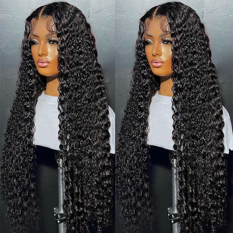 13x6 HD Deep Wave Lace Frontal Wig 28 30 Inch Glueless Water Wave Curly Lace Frontal Wigs 13x4 Human Hair Wigs For Women On Sale