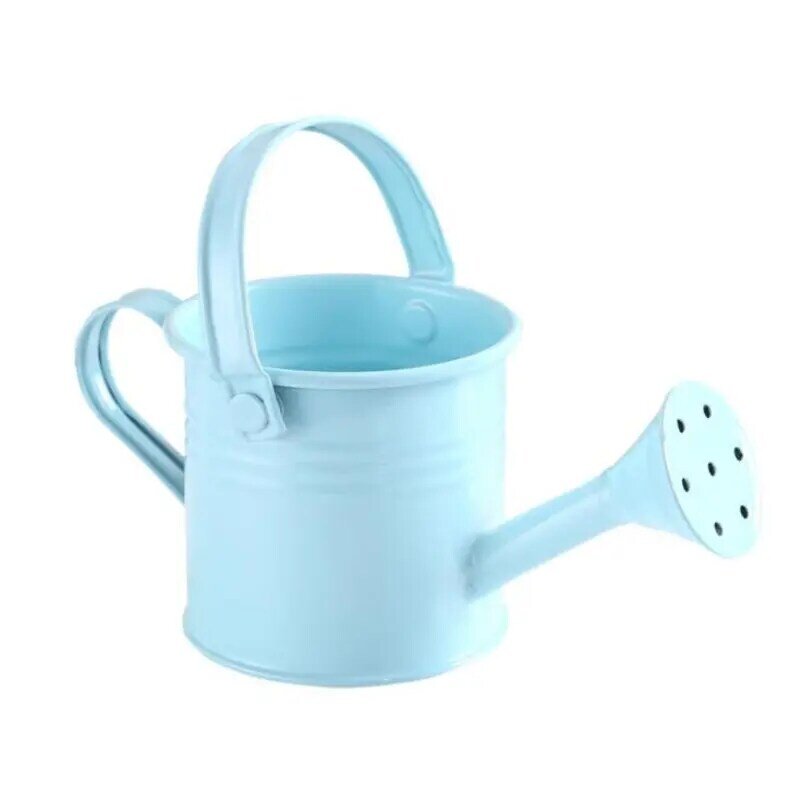 1Pc New Gardening Tin Small Kettle, Children's Multi-color Small Flower Pot, Iron Small Kettle