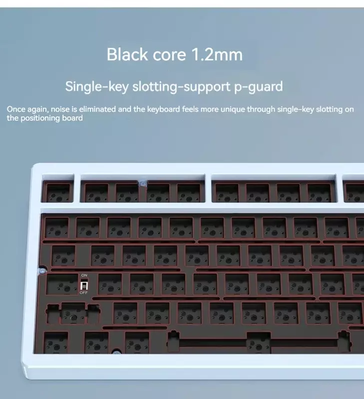 Wob rainy75 mechanische Tastatur Aluminium legierung Bluetooth Wireless Drei-Modus 75% 81 Tasten Hot-Swap-Dichtung RGB-Gameing-Tastatur
