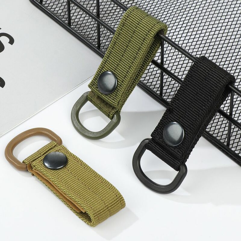 Durável Nylon Webbing Outdoor Sports Acessórios multifuncional Carabiners Belt Clips Keychain Hang Buckle Strap