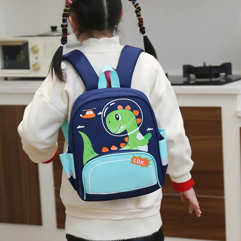 New Children's School Bag Cartoon Waterproof Dinosaur Kindergarten Children Backpack 3-6 Years Old Boys and Girls Backpacks