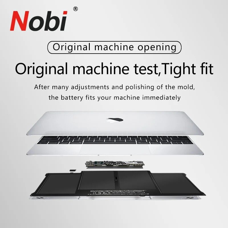 Nobi A1713 Laptop Battery for Apple MacBook Pro 13" A1708 2016 2017 EMC 2978 3164 020-00946 MLL42LL Batteria AKKU 4781mAh