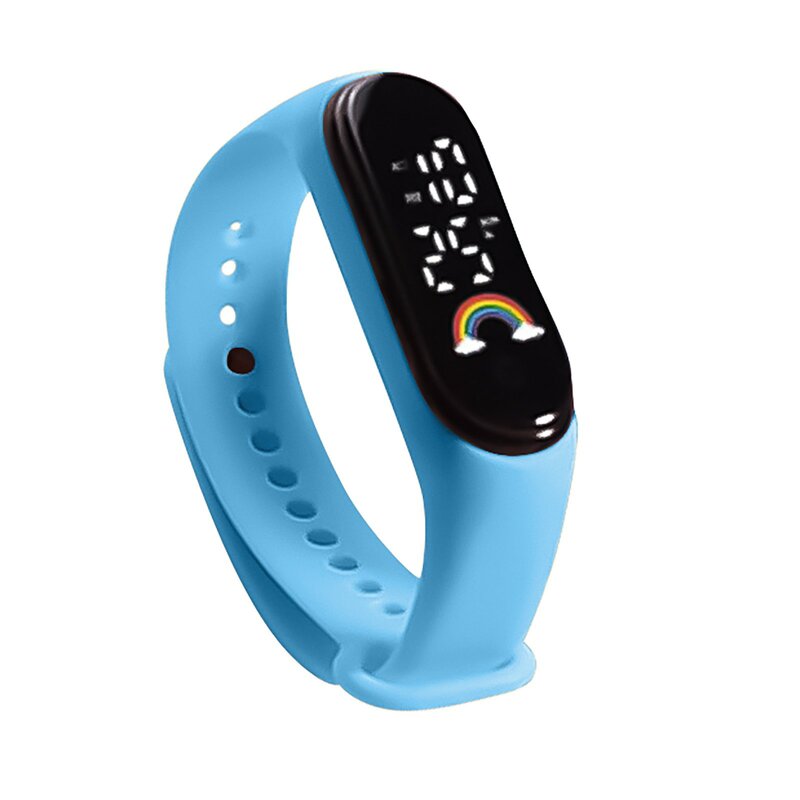 Reloj deportivo de moda para niños, pulsera Digital Led con correa de silicona para exteriores, relojes electrónicos para estudiantes