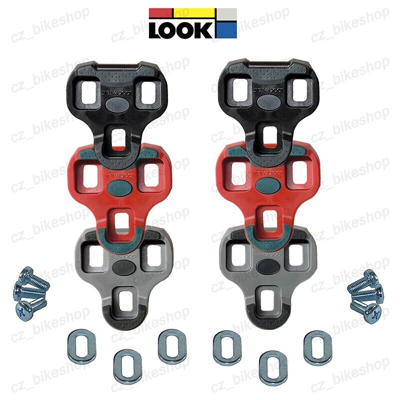 1 Pair LOOK Cleats Attachment Keo Grip Road Bike Anti-Slip System Locking Plate TPU Clamp Can Be Positioned 0/4.5/9 Degrees