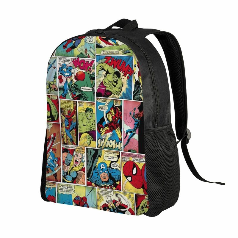 Custom Marvel Character Travel Backpack Women Men School Computer Bookbag Spider Man Superheros College Student Daypack Bags