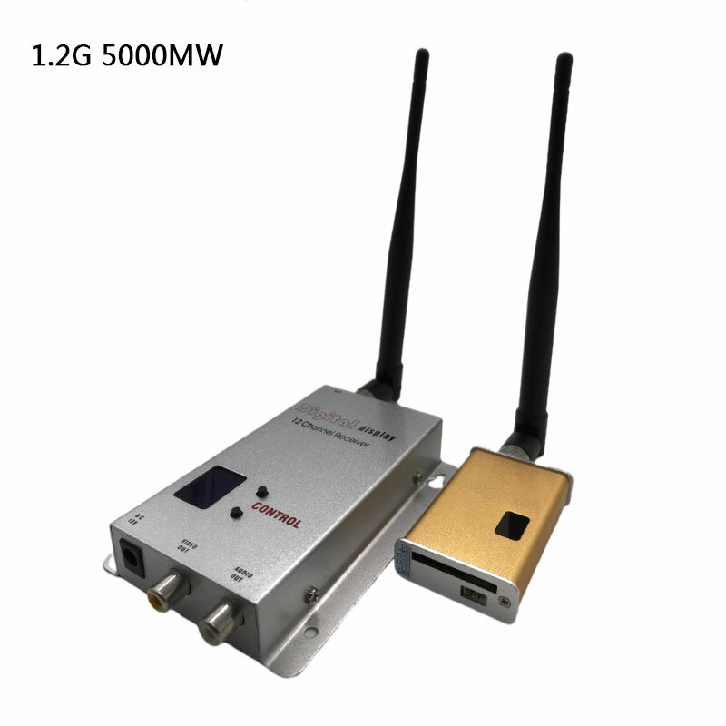 FPV 1.2G 5000mW 5W bezprzewodowy nadajnik i odbiornik miniaturowy nadawca wideo transmisja graficzna 1200Mhz Audio wideo