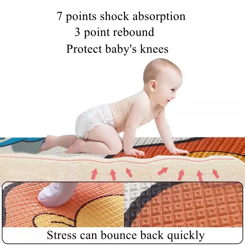 EPE-alfombra de actividades para bebé, tapete de juego para gatear, no tóxico, grueso de 1CM, alfombra de seguridad para niños, envío plegable