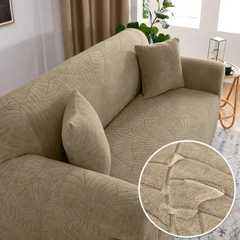 غطاء أريكة جاكار سميك لغرفة المعيشة ، غطاء أريكة زاوية مرن على شكل حرف L ، مقعد واحد ، مقعدين ، 3 مقاعد ، 4 مقاعد