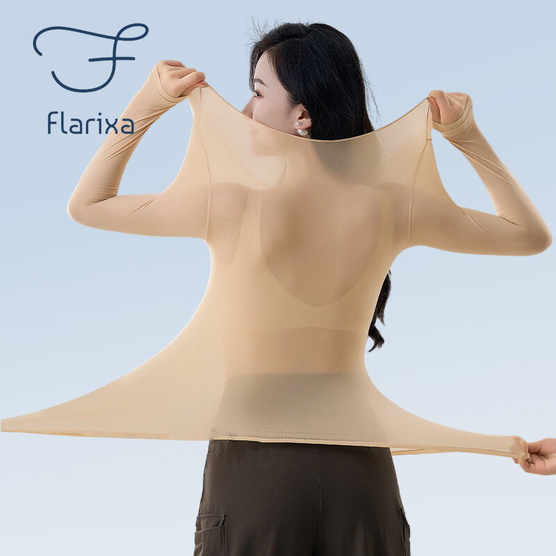 Flarixa ชุดชั้นในสตรีชุดลองจอนไร้รอยต่อสำหรับฤดูหนาว37 ° ชุดชั้นในให้ความอบอุ่นอุณหภูมิคงที่เสื้อผ้าบาง Comfort ให้ความอบอุ่น