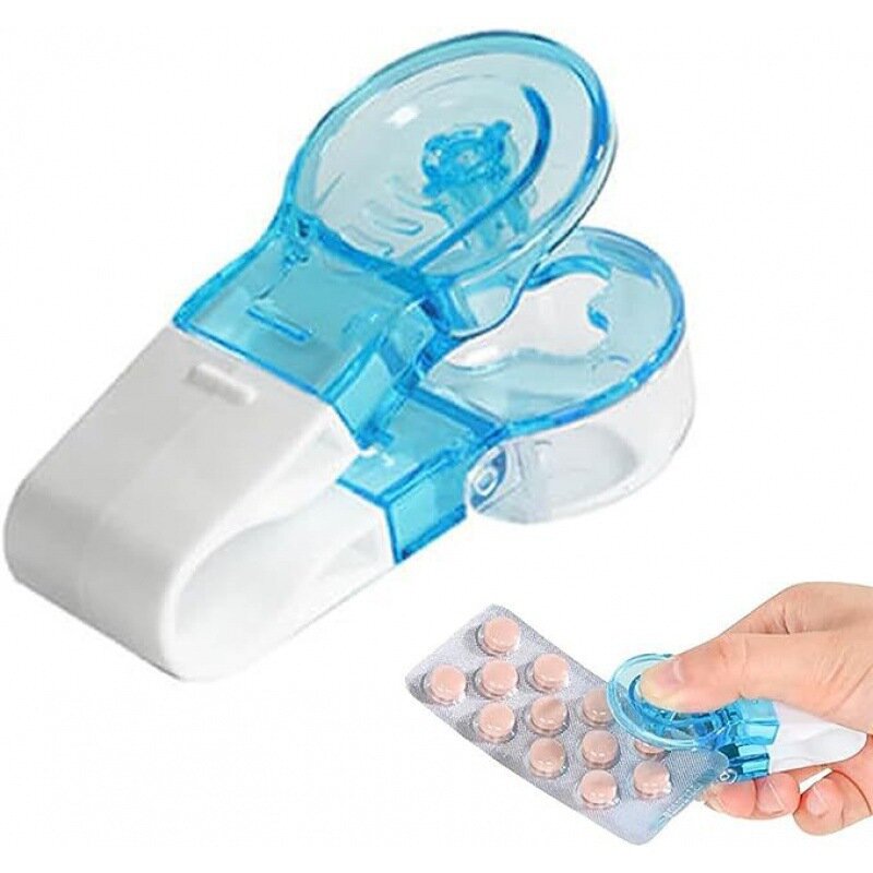 1 buah pil Taker portabel transparan sederhana cocok untuk pil Taker kotak pil tahan debu pembuka kotak penyimpanan obat
