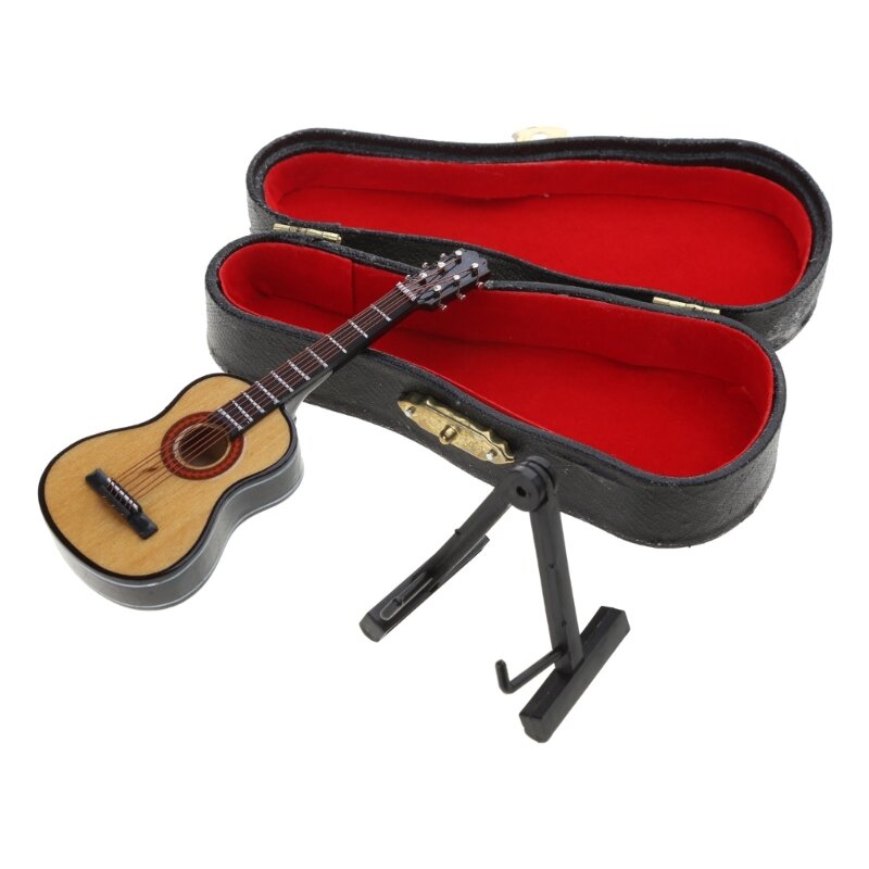 Accessori per fotografia neonato Mini chitarra antica per servizi fotografici per bambini Decorazioni per strumenti musicali in