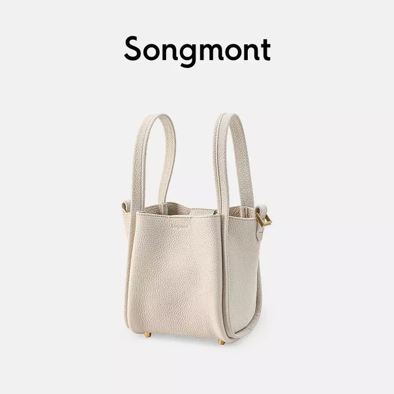 Songmont-Bolso de hombro portátil de gran capacidad para mujer, bolsa de cubo Original, Serie de cesta de verduras, diseño de personalidad pequeña, 100%