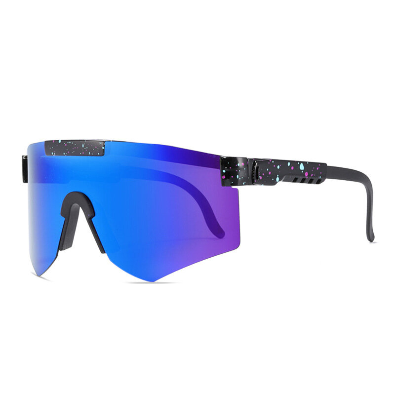 Gafas de sol polarizadas con espejo para hombre y mujer, lentes de seguridad antiresistencia, con caja gratis, TR90