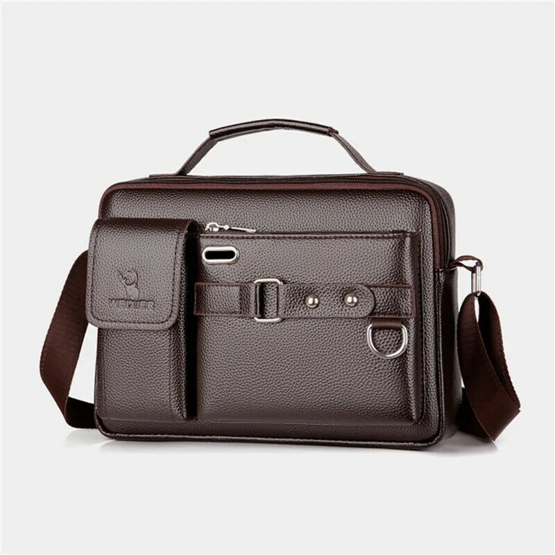 2022 New Men Shoulder Bag for 10.4" Ipad PU Leather Business Handbags Men Messenger Bags Fashion Man Crossbody Bag
