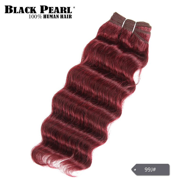 Hi-extensiones de cabello humano brasileño de onda profunda, extensiones de cabello Remy Borgoña, oferta natural, 1 pieza, solo 27 99J