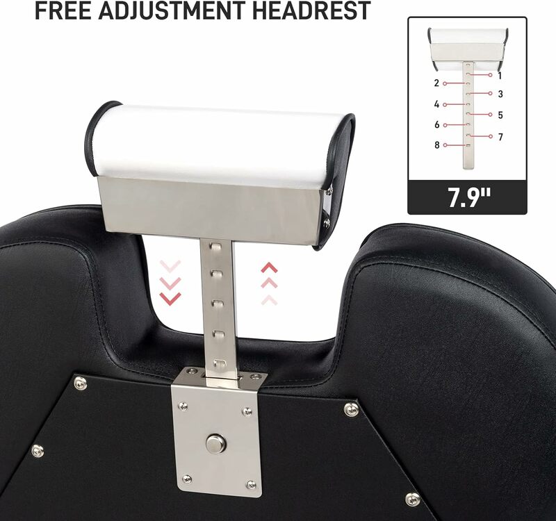 Kursi tukang cukur hidrolik, semua kegunaan kursi putar 360 derajat tinggi dapat disesuaikan tugas berat untuk penata rambut kursi Salon kecantikan Spa