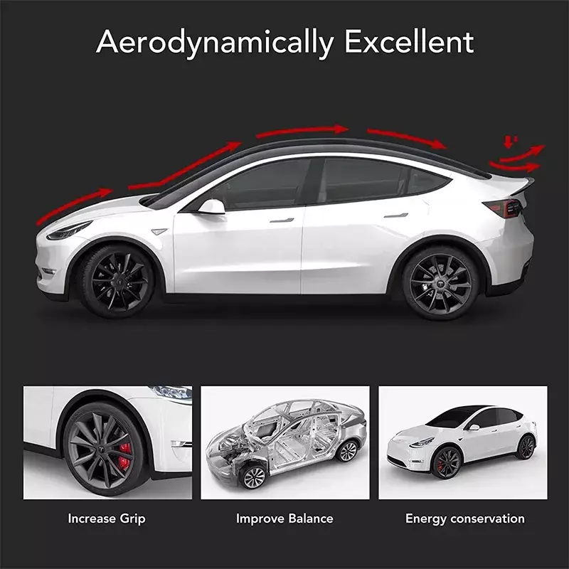 Spoiler untuk Tesla Model Y 2023 Aksesori bahan ABS Spoiler & sayap Fit Tesla Model 3 2017-2024 Spoiler2022 bibir bagasi belakang