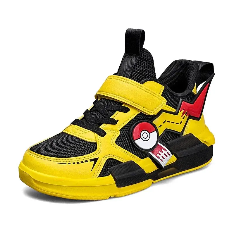 Pokemon Kids Sneakers Anime Pikachu Sport Running Shoes Basketball Breathable Tennis Shoe Casual Children's Shoes Lightweight