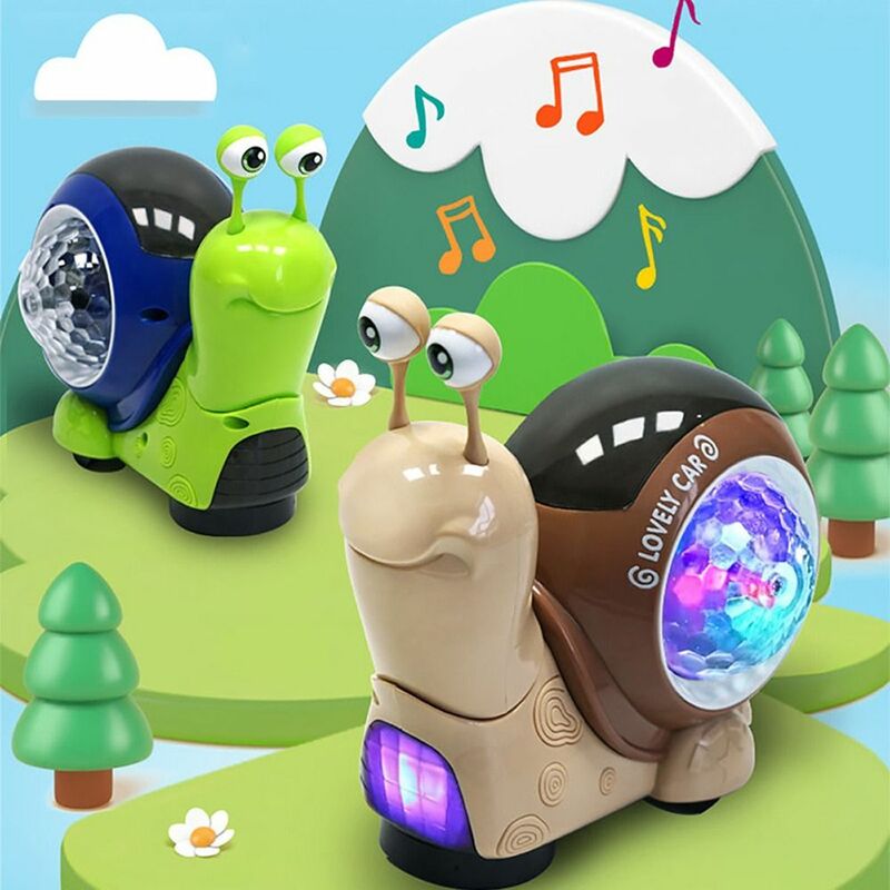 Juguete eléctrico de plástico con música LED para caminar, juguete para bailar el cangrejo ermitaño, Educación Temprana, brillante